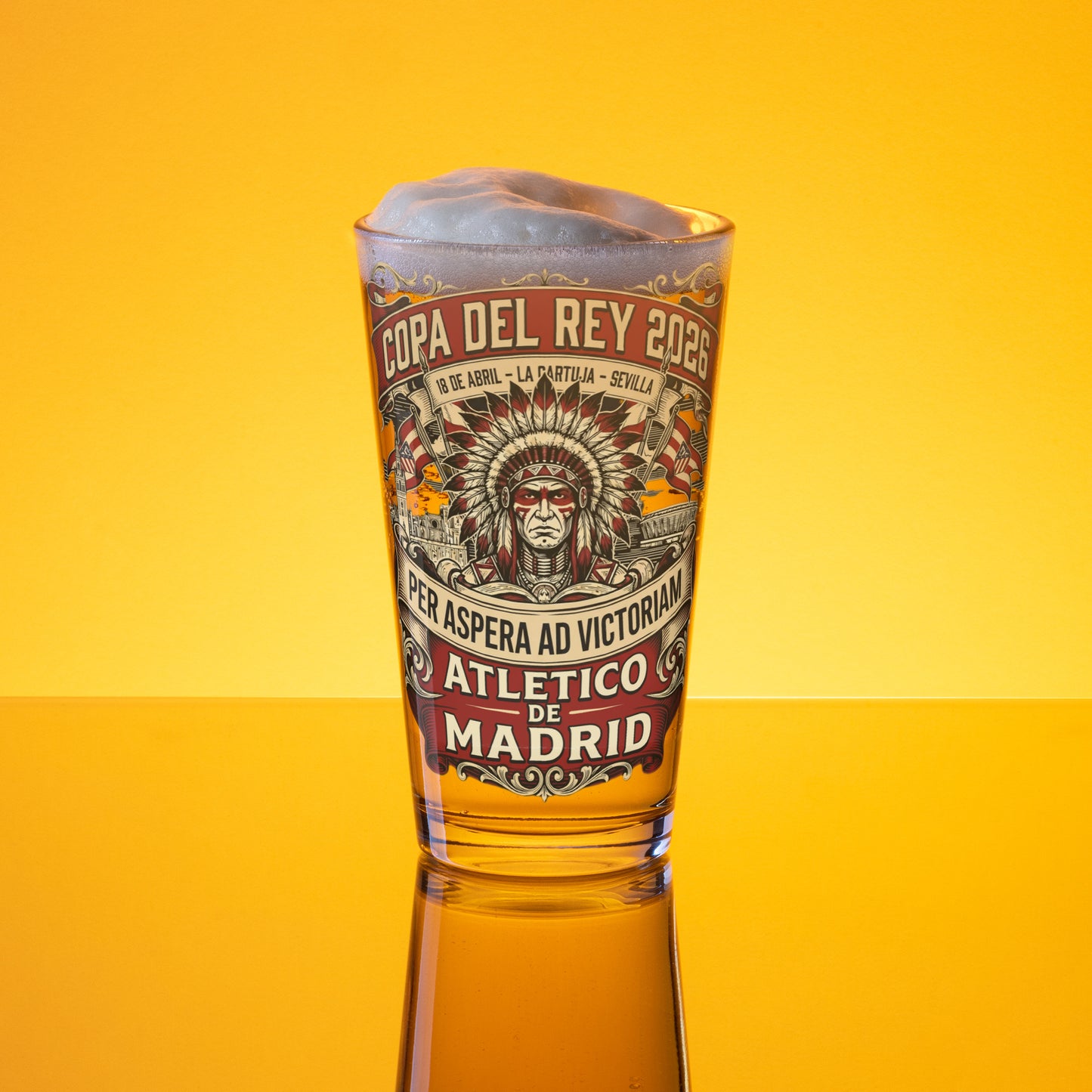 Pinta de Cerveza Copa del Rey 2026 Atlético - Nunca dejes de creer 09